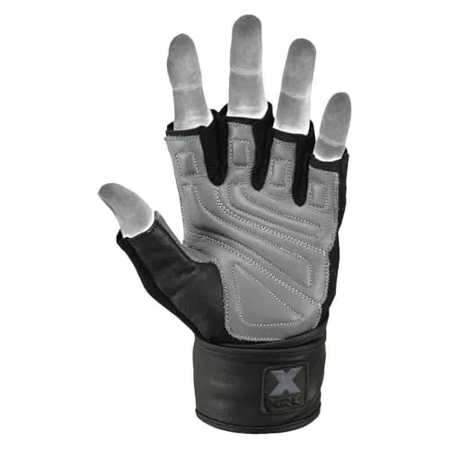 MRX Weight Lifting Pro Level Gloves with 18 Inches Long Wrist Strap Gym Workout Exercise & Fitness in