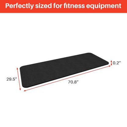 Treadmill Walking Pad Mat for Carpet Floors,29.5x70.8"Foldable Treadmill Mat for Hardwood Floors,Non-Slip Exercise Equipment Mat for Under Exercise Bike,Walking Pad & Elliptical,Noise Shock Absorption - size: 29.5" × 70.8"