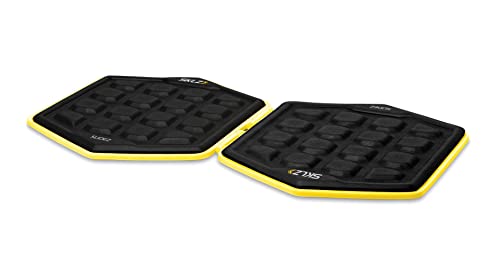 SKLZ Slidez Dual-Sided Exercise Glider Discs for Core Stability Exercises for Hands & Feet, Standard Use,Yellow - style: Standard
