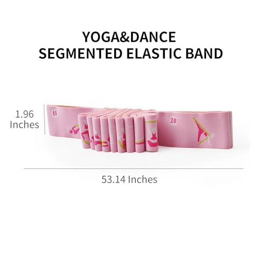 Extra-Wide Yoga Stretch Straps with 11 Loops - Adjustable & Reinforced Stretching Bands for Pilates, Dance, Gymnastics & Physical Therapy, Premium Home Training Equipment