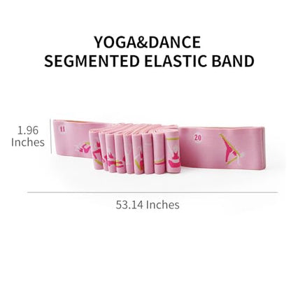 Extra-Wide Yoga Stretch Straps with 11 Loops - Adjustable & Reinforced Stretching Bands for Pilates, Dance, Gymnastics & Physical Therapy, Premium Home Training Equipment
