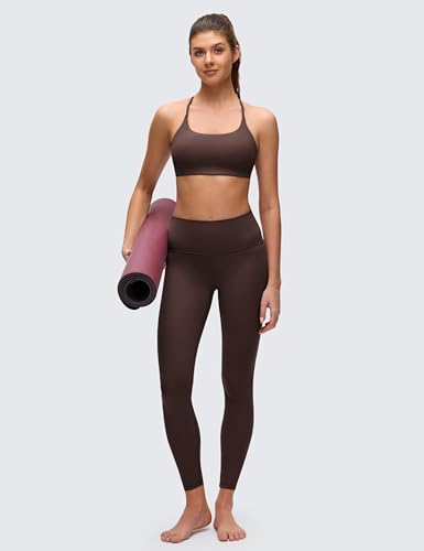 CRZ YOGA Butterluxe Twist Back Sports Bras - color: Hot Fudge Brown, size: XX-Small