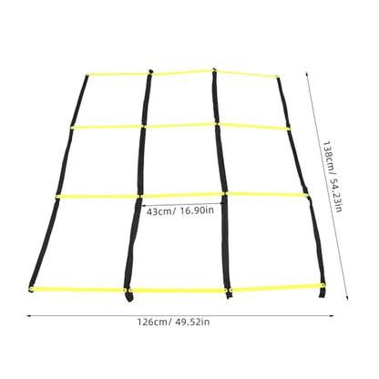 Multifunctional Agility Ladder Football Training Equipment Yellow Foldable Soccer Speed Ladder for Footwork Drills and Sports Agility Training