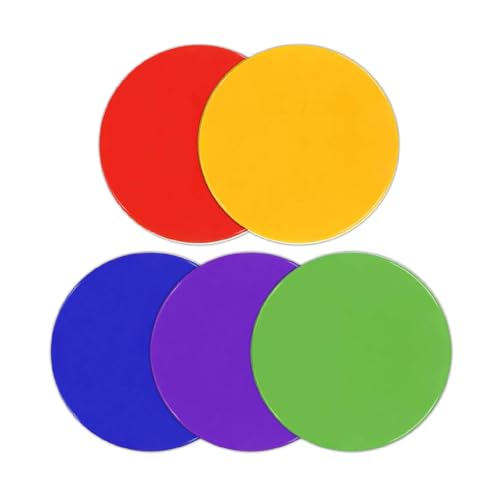 9 Inch Non Slip Rubber Agility Markers,Flat Field Cones Floor Dots for Soccer Basketball Sports Speed Agility Training and Drills(5Pcs,with Net Bag)