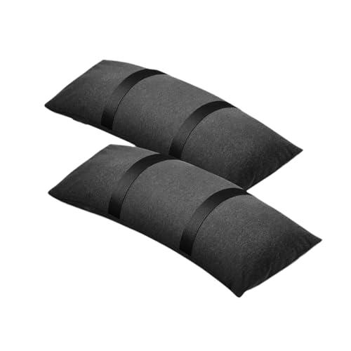 2Pcs Outdoor Fillable Sand Bags Weight Bags Black Weatherproof Heavy Duty 49 Lb.