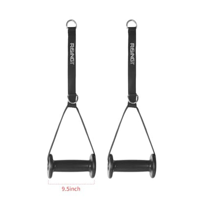 Adjustable Resistance Band Handles – Heavy Duty Workout Grips with Non-Slip Rubber Handles & Flexible Nylon Loop Straps – Compatible with Home Gym, Pulley Systems & Resistance Bands