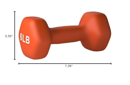 Amazon Basics Neoprene Dumbbell Hand Weights for Exercise and Muscle Toning - style: 6 Pound, Pair