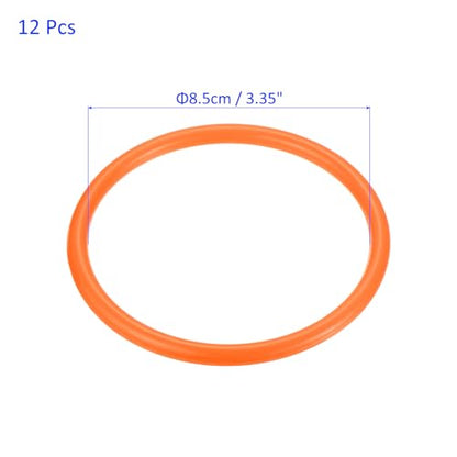 M METERXITY Carnival Toss Rings - Plastic Round Throw Hoops Apply to Parties/Interactive Games - color: Orange, size: 3.35"