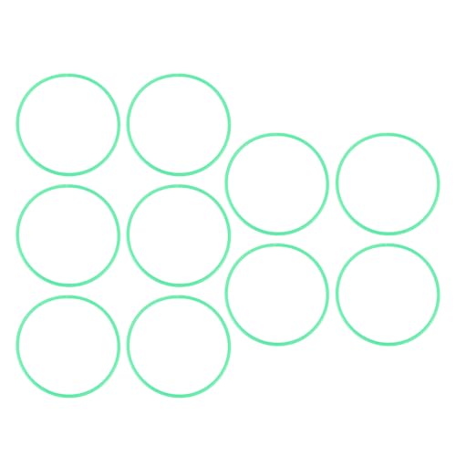 Brrnoo Agility Training Equipment, Gymnastics Rings with Green 13.78in Agility Speed Rings Balance Coordination Sensory Training Jumping Hollow Football Equipment for - size: 0.7in Width