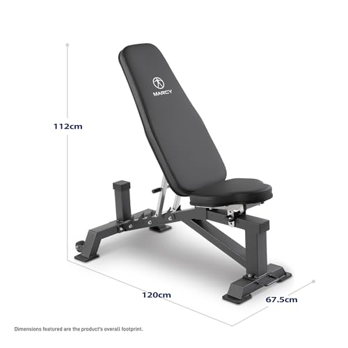 Marcy Deluxe Adjustable Utility Weight Bench for Home Gym Weightlifting and Strength Training SB-8062