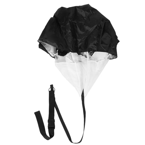 Uonlytech Resistance Parachute with Waist Belt for Running Speed Training, Football Power Resistance Chute for Sprint Agility, Lightweight Black Sports Parachute for Track and Field Fitness
