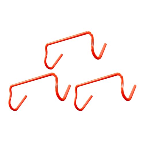 3pcs Detachable Mini Hurdles Agility Training Equipment for Orange Portable Soccer Football Basketball Speed Workout Drills Indoor Outdoor