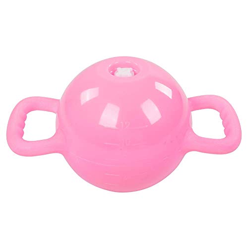 Water Filled Kettlebells, Adjustable Weight Fitness Equipment, Eco-Friendly PVC Kettlebell with Non-Slip Handle for Home Yoga Pilates Full Body Workout, 1.2–12 lb (Pink)