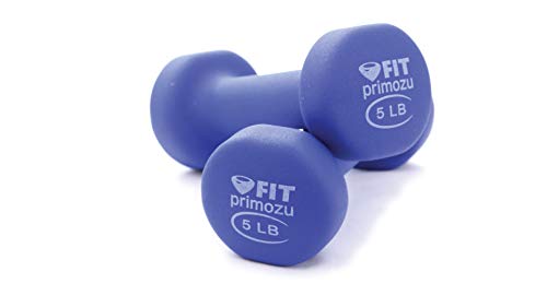 FIT Neoprene Dumbbells (Pairs & Sets) - color: g) BLUE - 5LB - PAIR