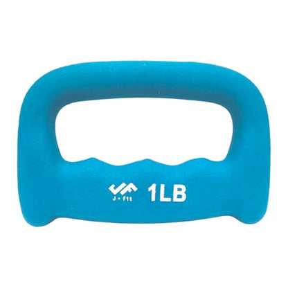JFIT Neoprene D Grip Dumbbells - Single Weights 1LB-5LB - Premium Non-Slip, Hand Weights, Ergonomic Design - style: 1 Pound