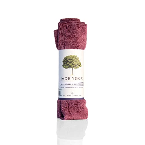 JadeYoga Non-Slip & Quick Dry Yoga Hand Towel - Microfiber Workout Towel, Super Absorbent Sweat Towel, Lightweight Gym Towel with Great Grip, Yoga Towel for Men & Women - Raspberry (14" x 24") - color: Raspberry