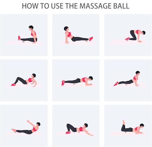 SIMPLECOOL Hard Massage Ball Lacrosse Ball Size Fascia Balls, 2 Pack, Pink - color: Pink