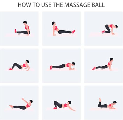SIMPLECOOL Hard Massage Ball Lacrosse Ball Size Fascia Balls, 2 Pack, Pink - color: Pink