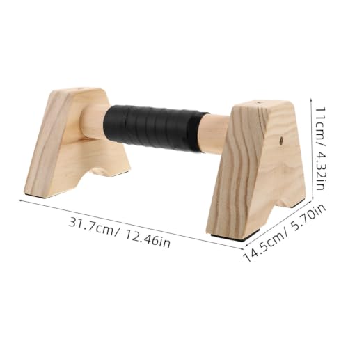 ORFOFE Wooden Push up Bars Pushup Handles Beech Wood Non-slip Parallettes for Men Women Home Gym Strength Training Bodyweight Workouts