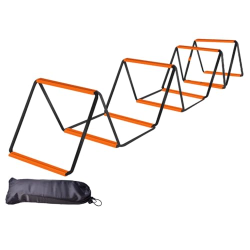 Agility Ladder Football Ladder Balance Agility Training Equipment Foldable Speed Ladder for Soccer Training, 10 Grids with Bag
