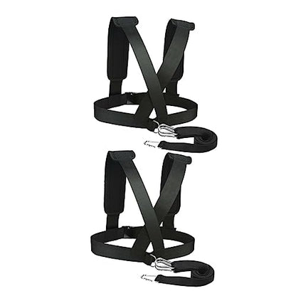 TOYANDONA 2pcs Weight Bearing Shoulder Straps Fitness Training Sled Harness with Padded Non Slip Design for Running Resistance Workouts and Strength Exercise