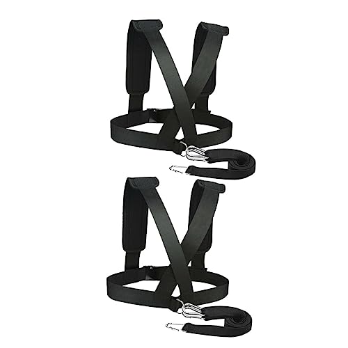 TOYANDONA 2pcs Weight Bearing Shoulder Straps Fitness Training Sled Harness with Padded Non Slip Design for Running Resistance Workouts and Strength Exercise