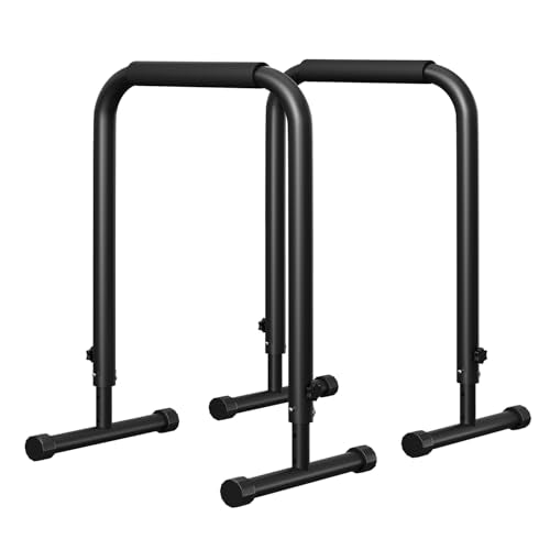 GarveeLife Adjustable Dip Bars Station, Heavy Duty Dip Stands, 440LBS Stable Dip Stands for Home Gym, Portable Dip Bar for Calisthenics & Upper Body Workout Equipment