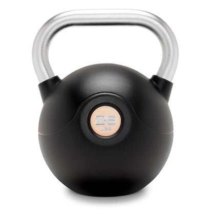 Marcy Commercial Grade PU Coated Kettlebell – 10 to 40 LB Single Weights with Textured Steel Handle, Flat Base – Strength Training for Full Body & Home Gym Workouts