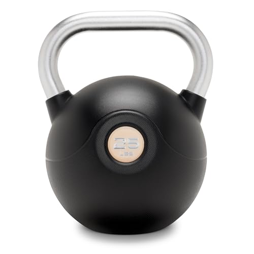 Marcy Commercial Grade PU Coated Kettlebell – 10 to 40 LB Single Weights with Textured Steel Handle, Flat Base – Strength Training for Full Body & Home Gym Workouts