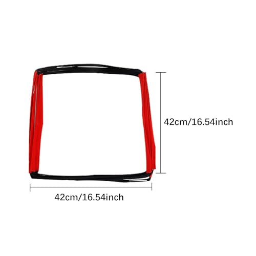 Colaxi Agility Ladder Football Footwork Ladder Workout Flexible Multipurpose Home Gym Folding Agility Training Equipment 42 Cmx42 cm