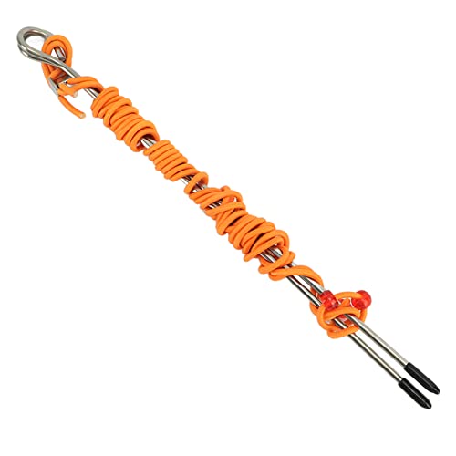Golf Alignment Stick - Metal Swing Trainer with 5M Adjustable Elastic Tension Cord