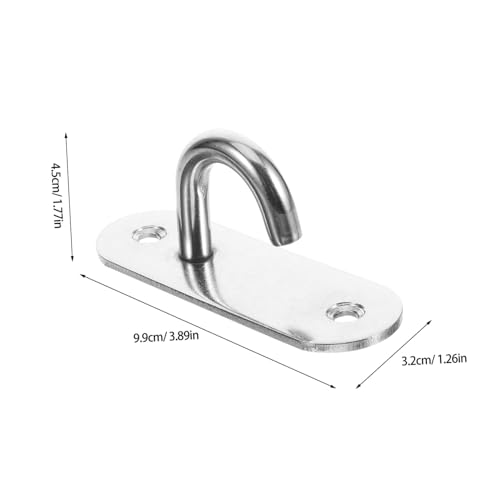 4pcs Stainless Steel Resistance Band Wall Anchors for Strength Training and Yoga, Wall Mounted Workout Strap Hangers Providing Safety, Stability, and Equipment Organization