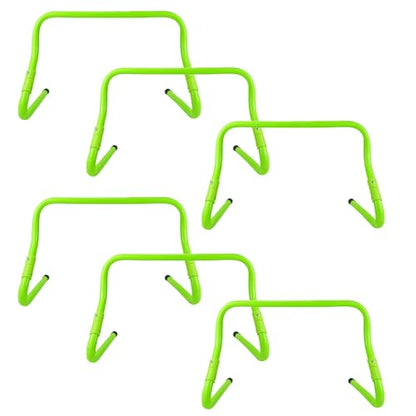 SRNSAEB Folding Hurdles Training Equipment for Teenagers, Gait Training Hurdles 5 6 8 10 15 20 Pcs, Adjustable Height Agility Hurdle Set for Speed/Jumping/Fitness Drills(6pcs) - size: 6pcs