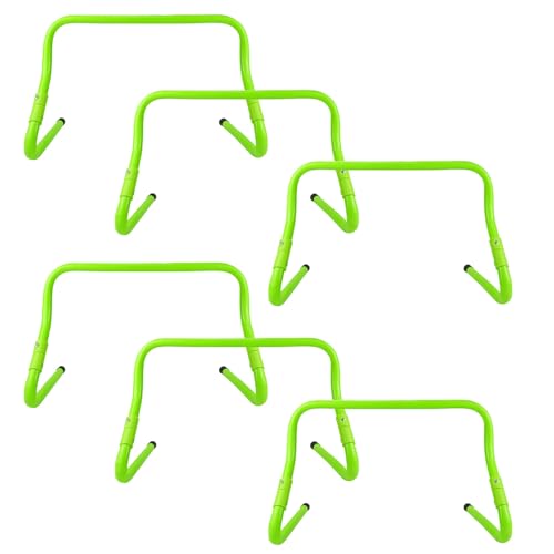 SRNSAEB Folding Hurdles Training Equipment for Teenagers, Gait Training Hurdles 5 6 8 10 15 20 Pcs, Adjustable Height Agility Hurdle Set for Speed/Jumping/Fitness Drills(6pcs) - size: 6pcs