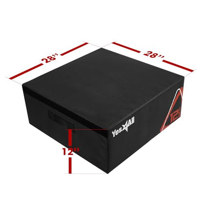 Yes4All Adjustable Soft Plyo Box, Jumping Trainer - For Plyometric Exercises and Conditioning, Multiple Height Variations