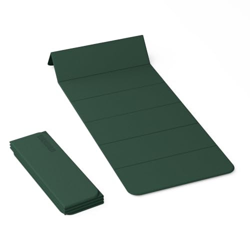 Yoga Mat Thick 10mm, Foldable Yoga Mat 75 x 26 x 0.4 Inches - color: Dark green