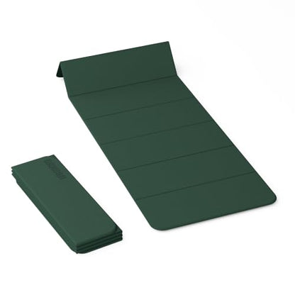 Yoga Mat Thick 10mm, Foldable Yoga Mat 75 x 26 x 0.4 Inches - color: Dark green