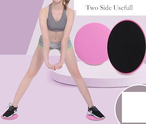 Exercise Core Sliders, 2 Pcs Pink 6.7 Inch Workout Slider for Yoga, Push-up and Sports