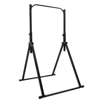 Foldable Dip Station Power Tower Pull Up Bar, Adjustable Height Multifunctional Exercise Rack Pullup Fitness Equipment