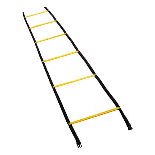 Speed Movement Training Ladder 2.6m | Fixed Rungs for Football/Basketball/Soccer Training | PP Material with Carry Bag | Improve Balance & Strength