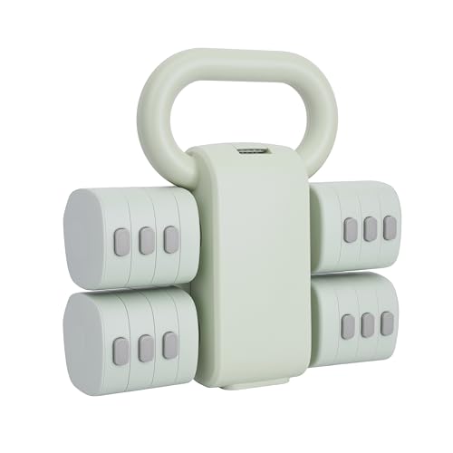 Adjustable Dumbbell Set of 2, 4 in 1 Free Weights for Women with Fast Adjustment, Home Gym & Outdoor Exercise Training, Includes 2.2lb 3.3lb 4.4lb 5.5lb Hand Weights, Compatible with Kettlebells