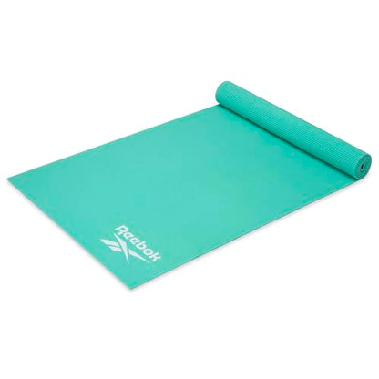Reebok 5mm Solid Yoga Mat 68" x 24" Non-Slip, Lightweight, Foldable, and Durable Exercise Mat with Carry Strap for Home Workout, Yoga, Pilates, Fitness, and Outdoor Training
