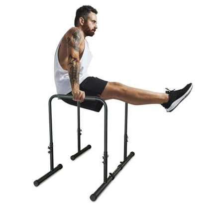 Dip Bar, Adjustable Dip Stands Station for Home, Functional Heavy Duty Parallette Bars for Upper Body Workout (550LBS Loading Capacity, 2025 New Version)
