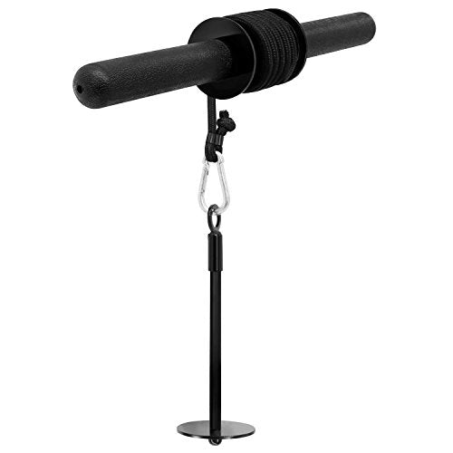 Yes4All Wrist and Forearm Blaster, Build Massive Grip Strength & Muscles with Steel Wrist Roller & Forearm Roller, Heavy Duty Arm Blaster Fits 1" & 2" Weight Plates, Improve Lifting Power - color: A. Basic - Black