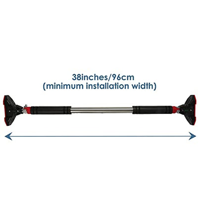 Pull Up Bar no Screws,Doorway Chin Up Bar for Home Gym Adjustable to Width with a Width of 43-54 Inches with Large Anti-Slip Mat and Safety Lock, Max Support for 330 lbs OT160 - size: 75-92cm(29.5-36.2in)