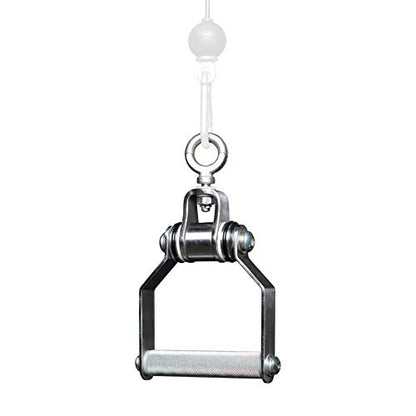 REP Fitness LAT Pulldown and Low Row Cable Machine Attachments and Functional Trainer Attachments – Curl Bar, D-Handle, Ankle Cuff, Tricep Rope, Sports Handle, Straight Bar, Row, Chinning Triangle - style: D Cable Handle Pro Style