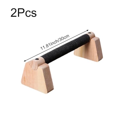 1pair Pull Up Stand Handles Wooden Push Up Bar Beech Wood Calisthenics Exercise Equipment for Home Wood Parallettes Bar for Floor Use