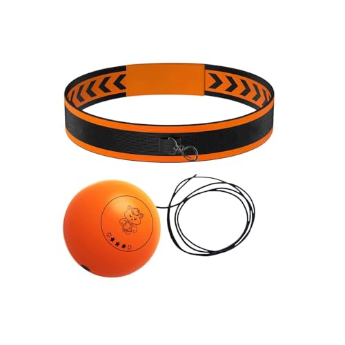 Head Ball Boxing - Multifunctional Fun Effective Hand Eye Coordination Training - Beginners Reflex Punching Ball Boxing Gear | for Adults Professionals Enthusiasts Beginners Amateurs Lovers Families - color: Orange ball
