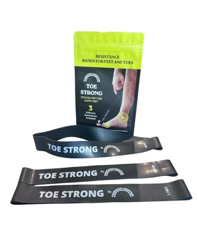 Fasciitis Fighter Toe Strong Resistance Bands | Toe and Foot Strengthening | 3 Resistance Levels for Plantar Fasciitis, Arch Strength and Foot Function