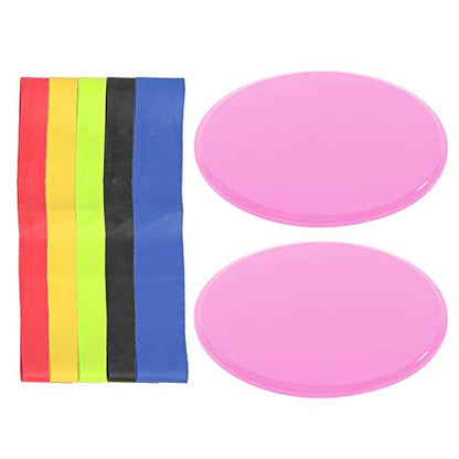 Fitness Sliding Disc, Wireless Core Slider Workout Equipment, Low Impact ABS Sliders for Home Gym and Floor Exercises with Pull Straps for Beginners and Advanced Users
